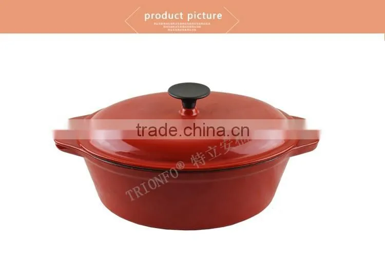 Color enamel coating cast iron pot