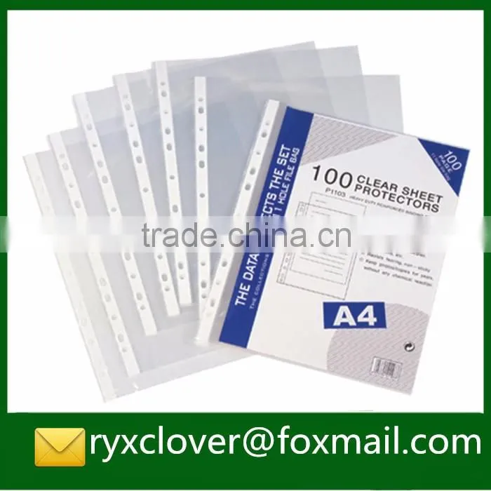 11 Hole clear plastic waterproof sheet protector