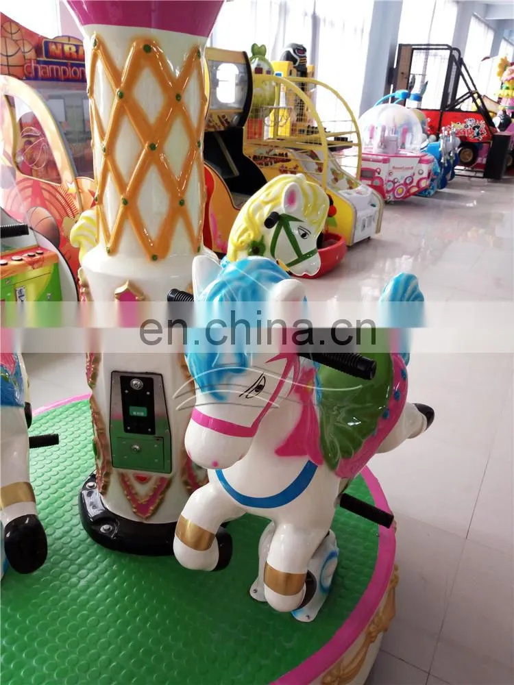 Coin operated mini 3 seats carousel kiddie rides for sale
