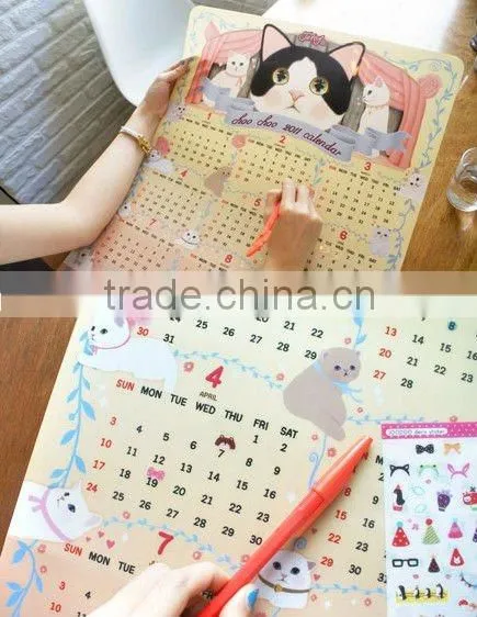 2015 low cost wall calendar printing