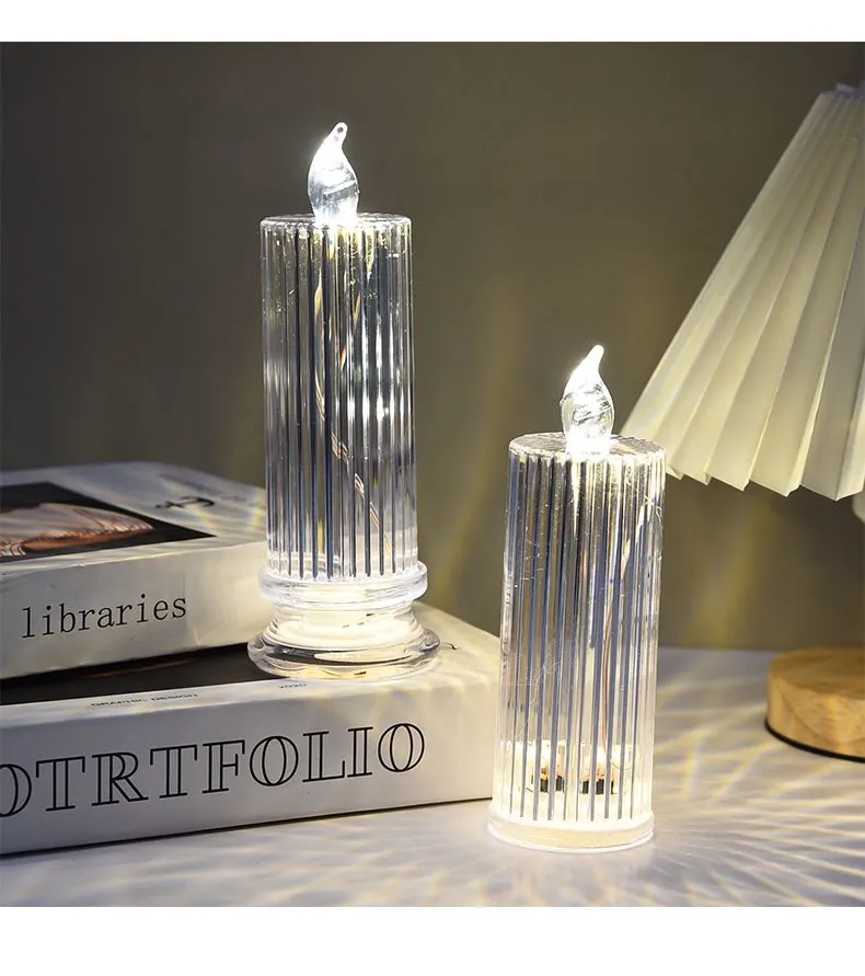 Led Electronic Candle Light Living Room Dining Table Scene Layout Led Night Light