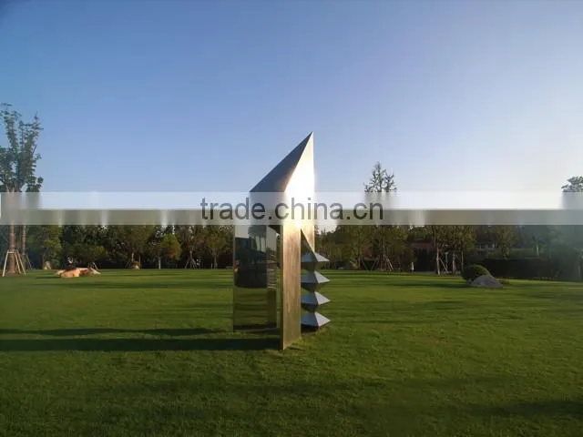 stainless steel garden metal polished sculpture