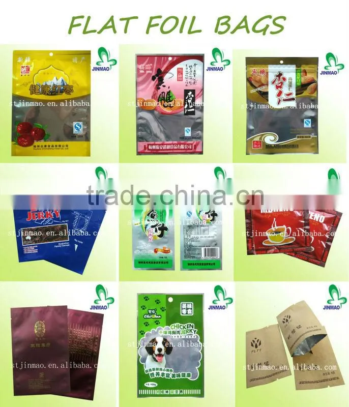 Aluminum foil vivid printed small flat paper bags wholesale