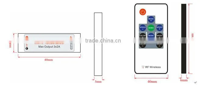 DC12V/24V RGB Remote Control LED Controller