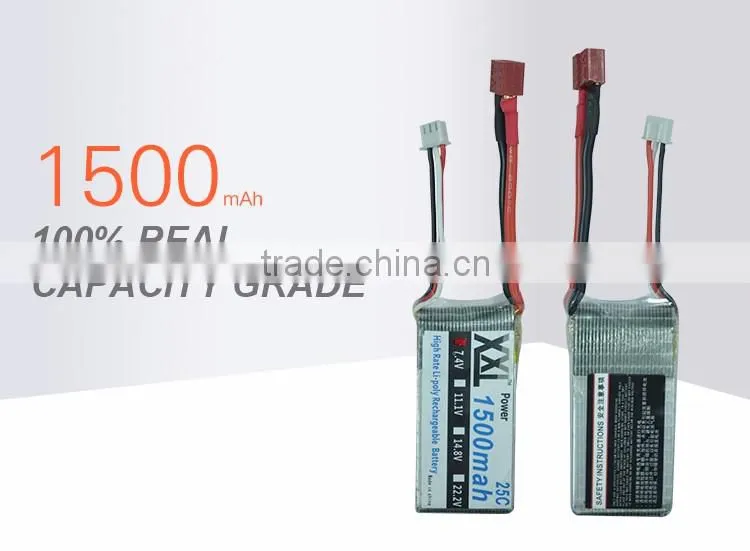 XXL Power 25C MAX 30C 2s Lipo Battery 7.4V 1500MAH AKKU Car Helicopter Quadcopter battery pack