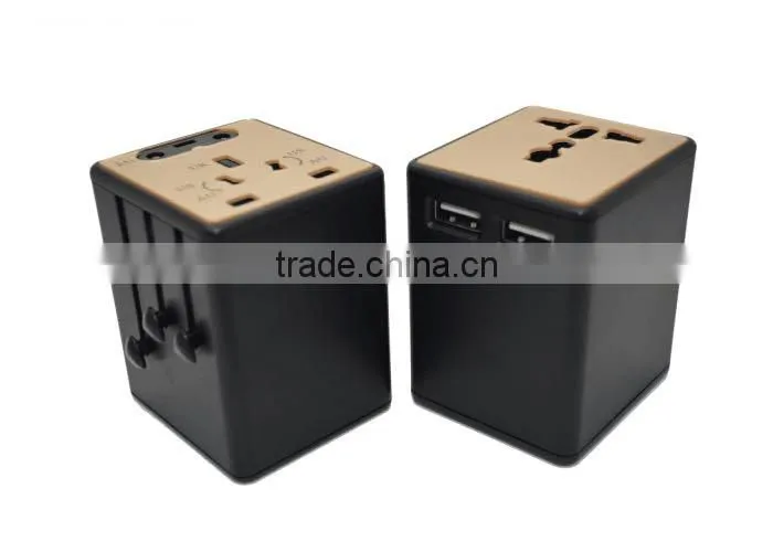 Our patent Updated EU AU UK US Plug Universal World Travel AC Power Converter Adapter with USB Port