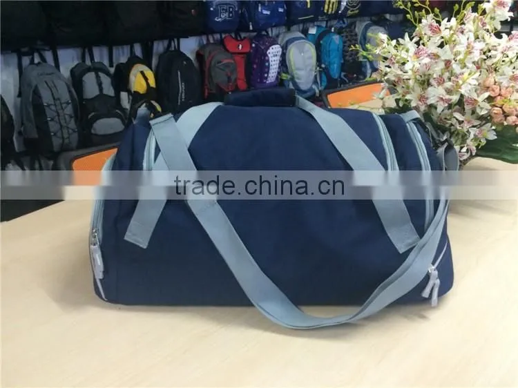 Blue color sports travel bag with shoulder belt gym bag