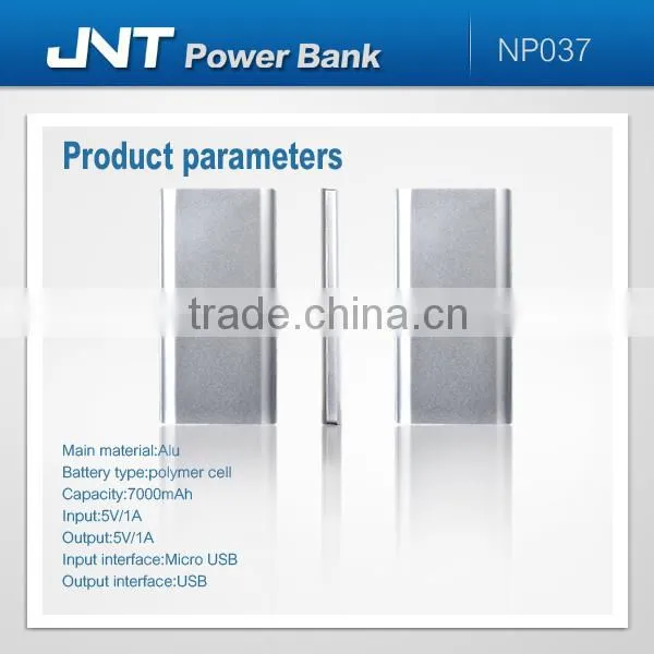 wholesale promotional product 7000mAh high capacity power bank