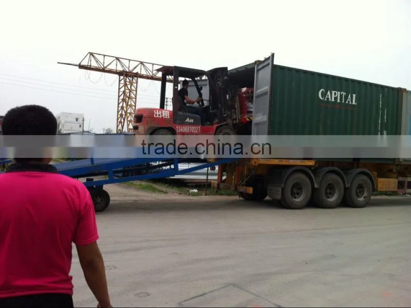 4-12T mobile manual loading container ramp for forlift