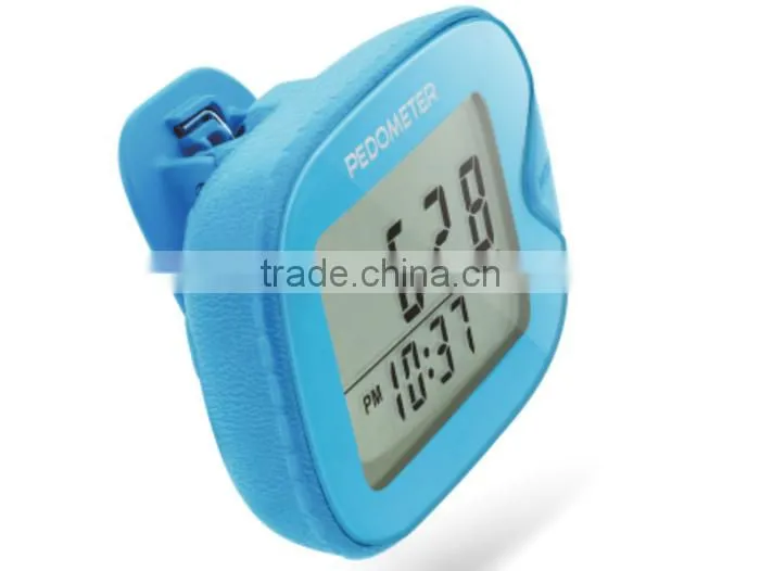 New Arrival 2015 3D g-sensor pedometer multi colors fitness step counter