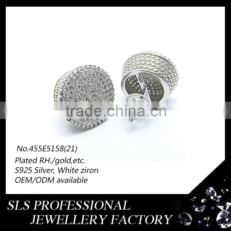 Popular designs Men's earring ,screw back earring,sterling silver jewellery finding earring for men