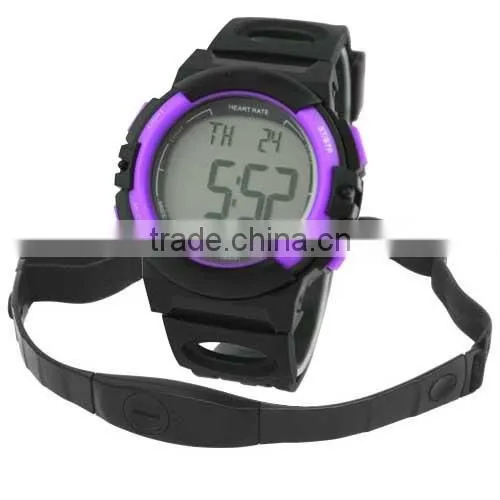 DW166_PU Purple color Digital Rubber Chrono, Timer, Alarm ,health monitor watch