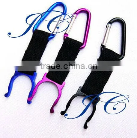Fashion multitool aluminum carabiner with strap by manufacture