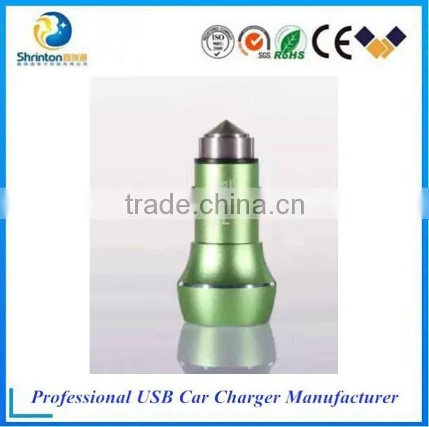 Mobile USB car charger adapter 5V 1A/2.4A 2 Port