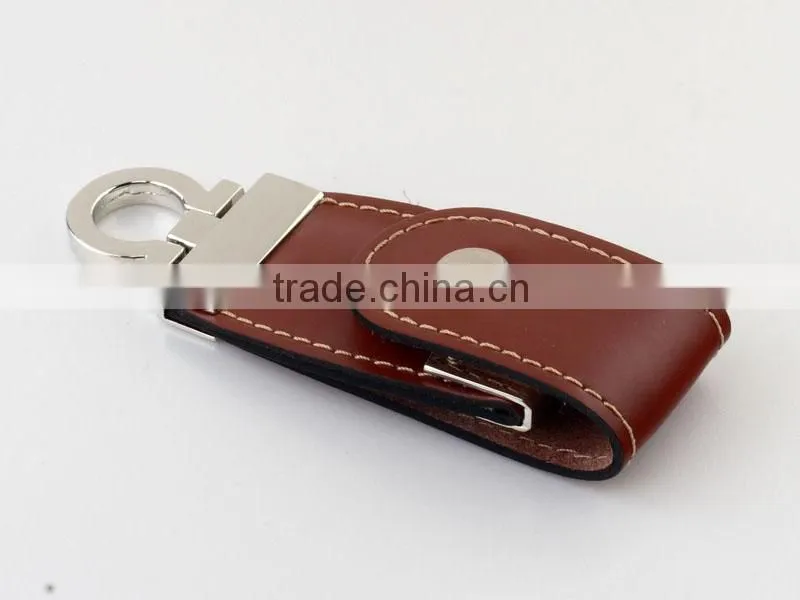 Leather usb thumbdrive flash memory 2 gb