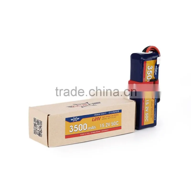 ACEHE 15.2V 3500mAh 50C 4S1P 53.2Wh High Voltage Powerful Rechargeable Lipo Battery