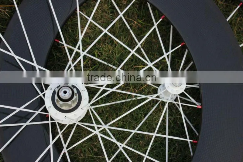 2013 newest 88mm tubular 700c light bicycle Carbon Wheel Sets MC-88T