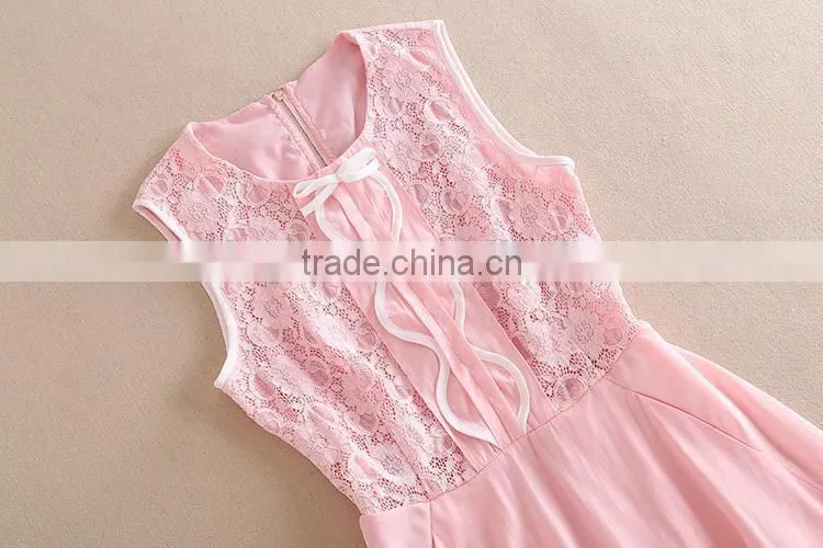China dress manufacturer produce sleeveless pretty wp(Stock