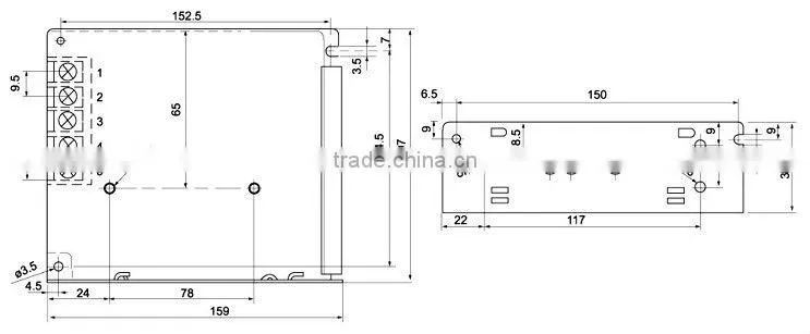 CE approved switching power supply circuit diagram 75w 12v 6A S-75-12