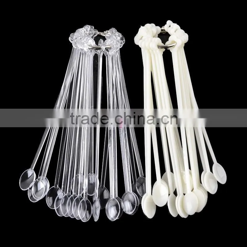 2016 nail art color display plastic spoon shape tips nail display 100