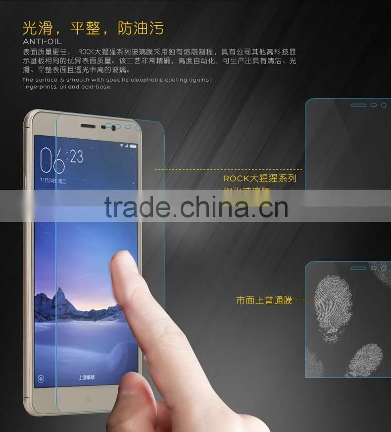 ROCK 2.5D 9H Hardness Anti Scratch Tempered Glass Screen Protector For RedMi Note 3 MT-5264