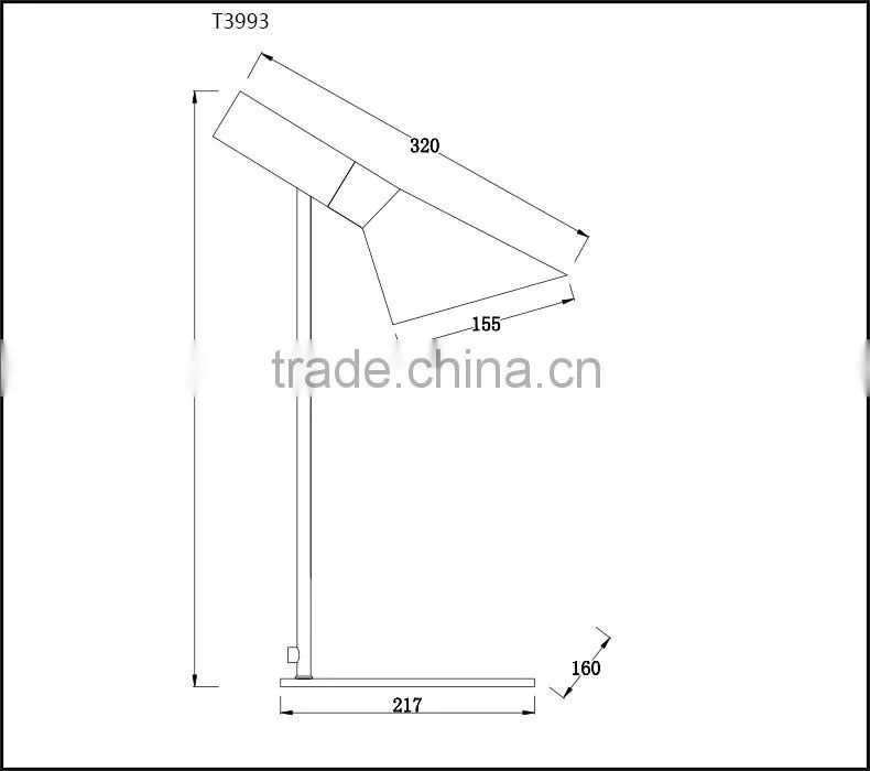 desk lamp for trophy pro wooden steel E27*1 table lamps china supplier