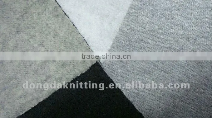 35% cotton 65% polyester one side brushed fleece knitted fabric