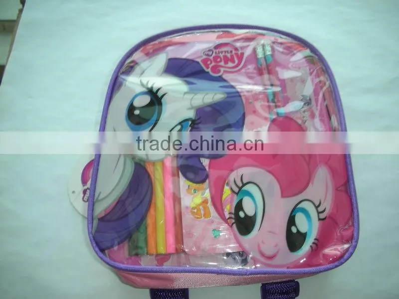 kids school stationery set in pvc bag