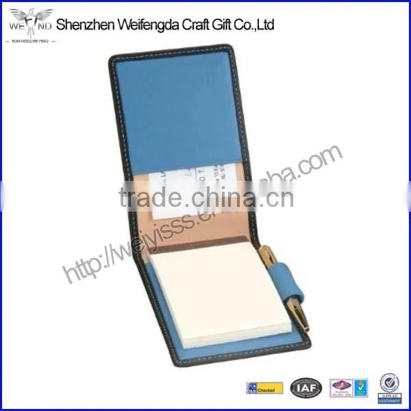 2015 High Quality Covenient Multi-color Small PU Leather Memo Pad