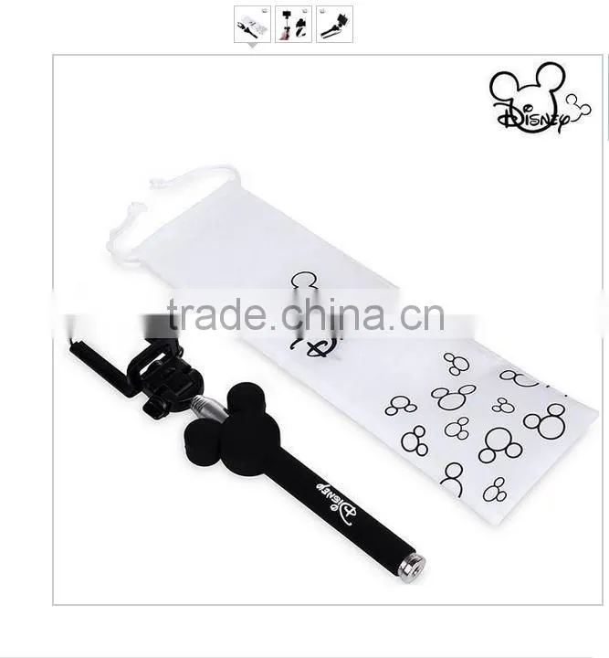 Z07-9 wireless cartoon monopod,selfie stick for mobile and camera