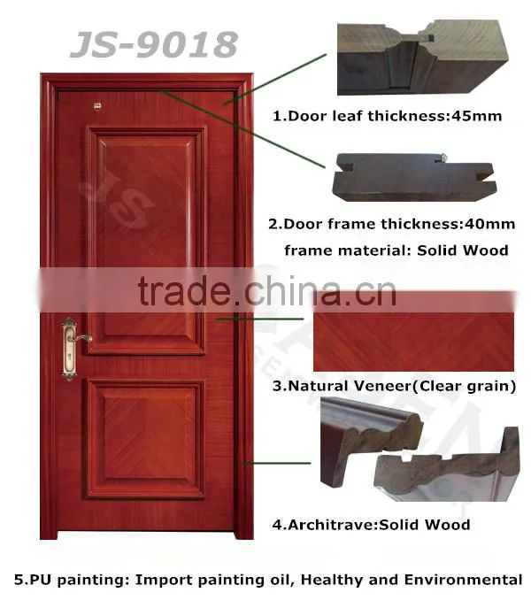 China Teak 100% solid wood door