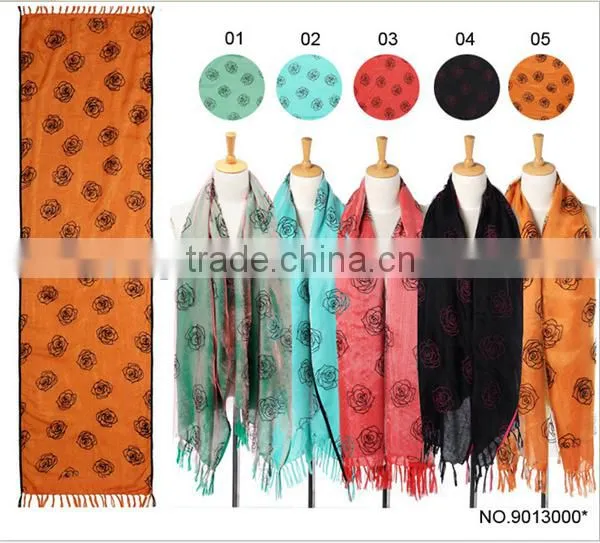 promotional latest design cheap bamboo cotton scarf