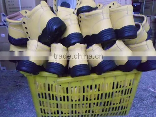 S3 certificate high cut steel toe safety shoes work shoes brown color safety boots for workers