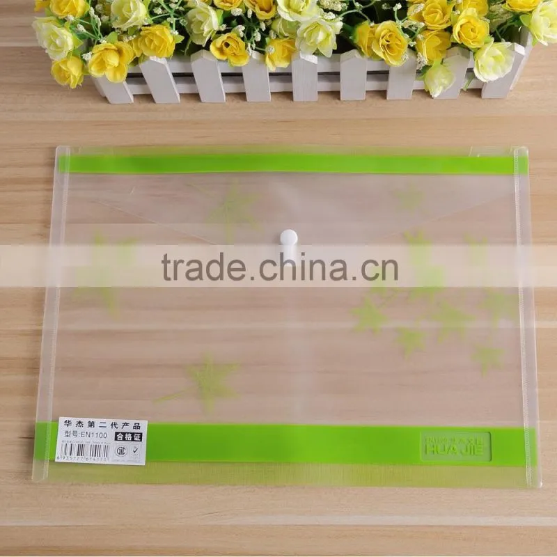 My clear bag A4 PP plastic transparent file bag document bag