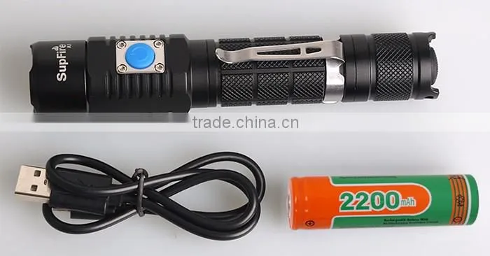 SupFire USB Two switch flashlight A3
