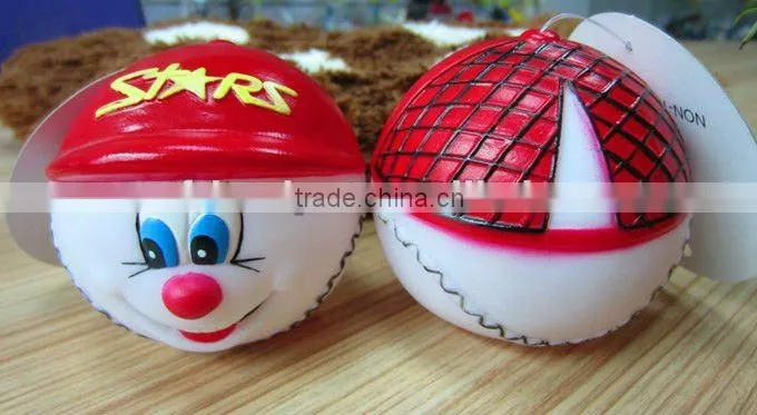 funny toy balls pvc 7.5cm,louder squeaker,pet toy,pet,lovely design and soft material