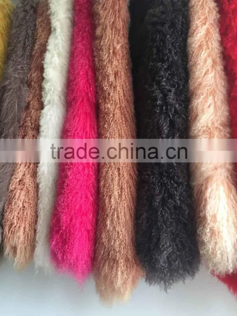 2015 New hot -sell long hair sheep skin for coat