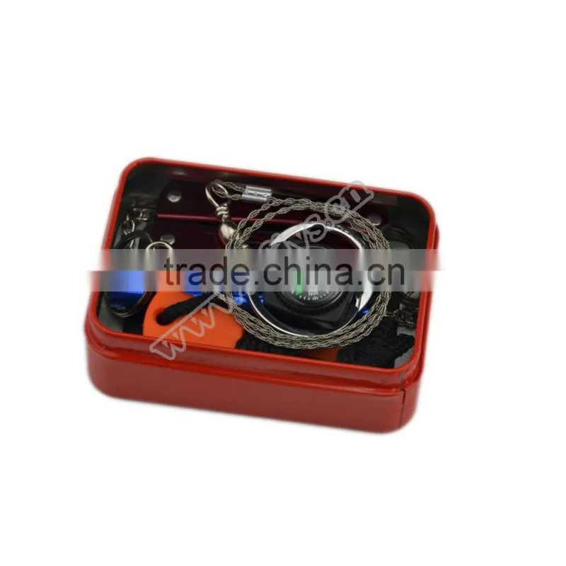 2016 hot sale emergency SOS camping survival kit for outdoor sports