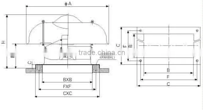 Hot sale 380V roof extraction fan