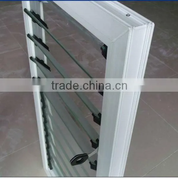 Modern glass jalousie windows in aluminium frame