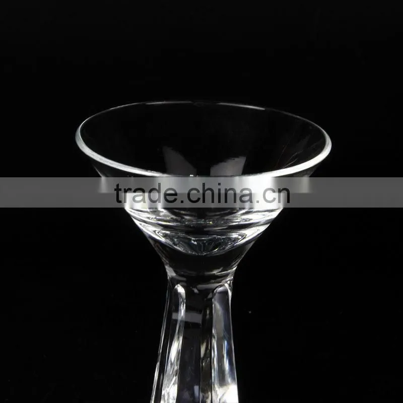 Special heavy stem clear leadfree crystal high quality customized size martini cocktail glass