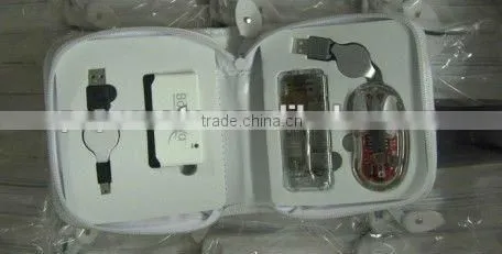 White Laptop USB Adapter Tool Kit 4 Traveler