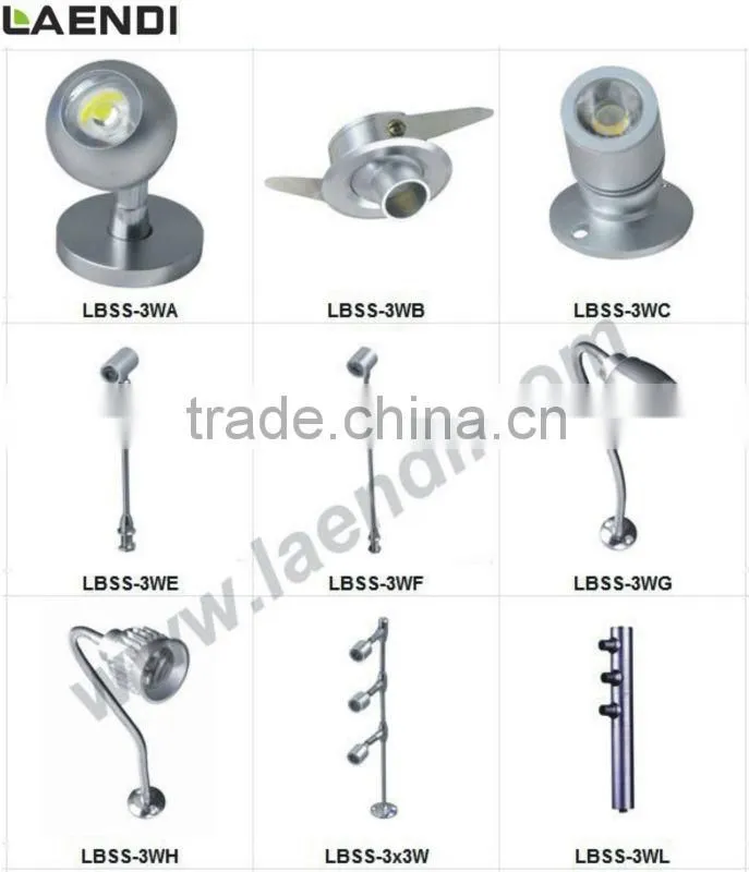 2016 favorable price 80ra led showcase light 3w for jewelry shop