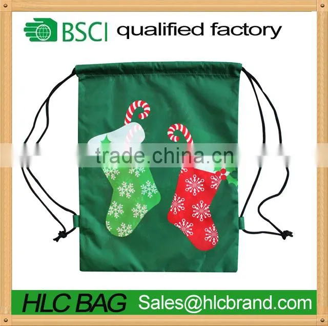 recyclable nylon polyester drawstring bag with cape HL-PB044