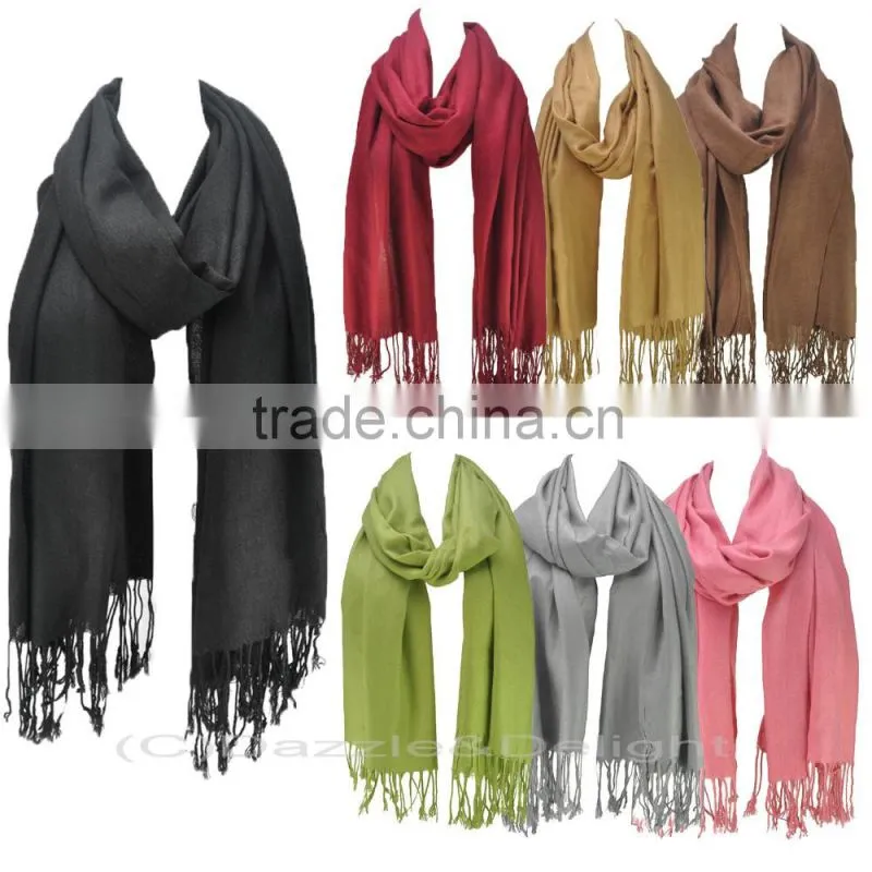 New Women's Fashion blue 100% Cashmere Pashmina scarf