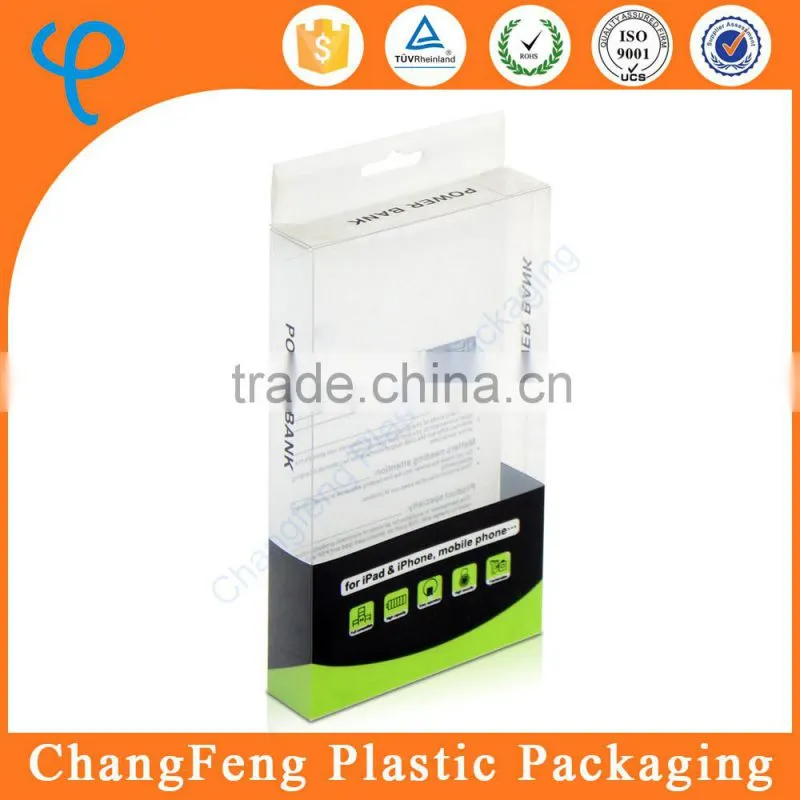 Wholesale transaprent plastic packaging box for power bank packaging