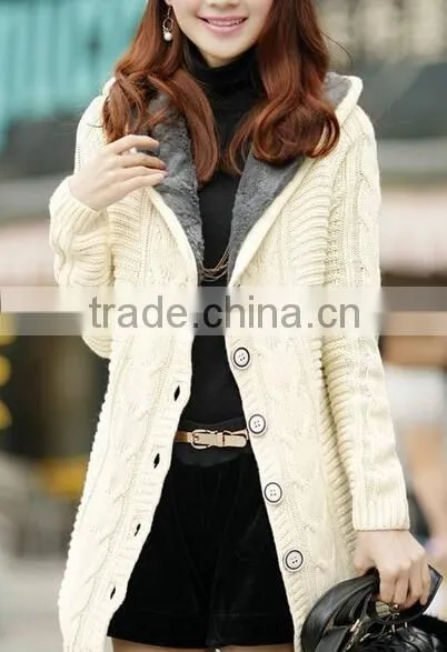 the long thick velvet warm loose korean style cardigan