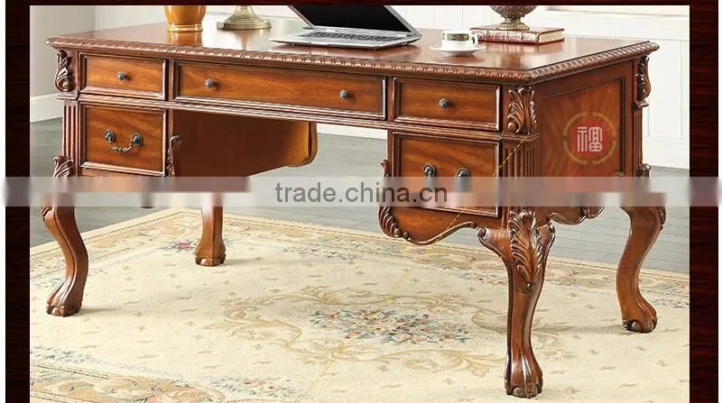 Solid wood vintage office computer desk assemble for office furniture AG-203
