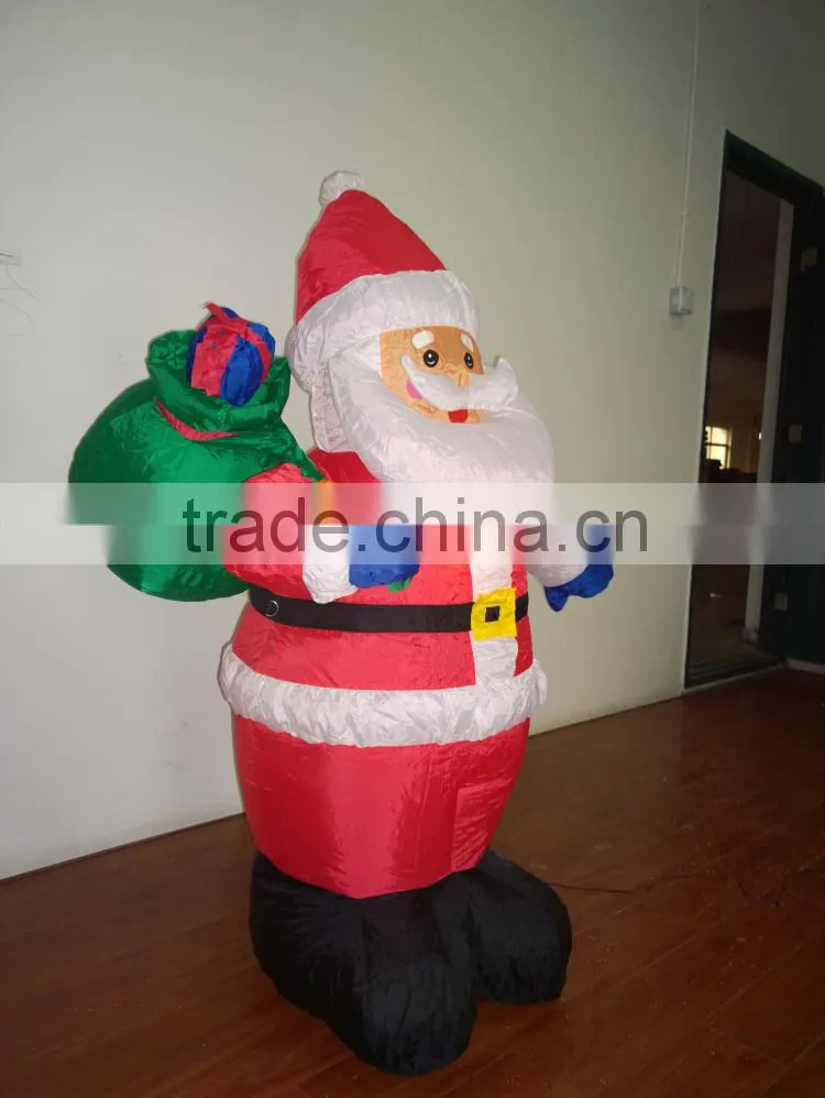 DJ-XT-46 outdoor inflatable christmas light santa take presents airblown for christmas decoration