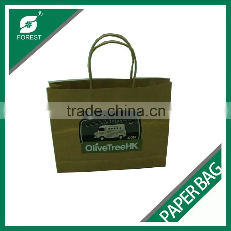 STANDARD SIZE RECYCLED KRAFT PAPER BAGS FOR GARMENTS PACKAGING WITH CUSTOM LOGOS
